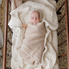 Load image into Gallery viewer, NEW! 100% Luxury Organic Cotton Ribbed Baby Swaddle Blanket: Bubblegum