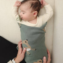 Load image into Gallery viewer, 100% Luxury Cotton Swaddle Receiving Baby Blanket - Deer: Sage