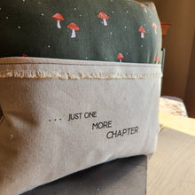 Load image into Gallery viewer, Just One More Chapter, Reading Pillow, tiny mushroom print