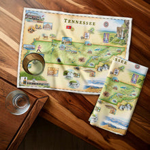 Load image into Gallery viewer, Tennessee Map Kitchen Towel