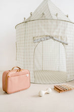 Load image into Gallery viewer, Kids Play Tent Castle with Recycled Fabric - Prints: Blueberry Ivory