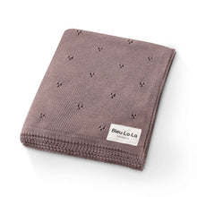 Load image into Gallery viewer, 100% Organic Cotton Pointelle Swaddle Receiving Baby Blanket: Powder Blue