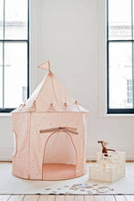 Load image into Gallery viewer, Kids Play Tent Castle with Recycled Fabric - Prints: Gingham Beige