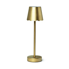 Load image into Gallery viewer, LED Cordless Table Lamp with Scalloped Edge Shade