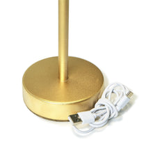 Load image into Gallery viewer, LED Cordless Table Lamp with Scalloped Edge Shade