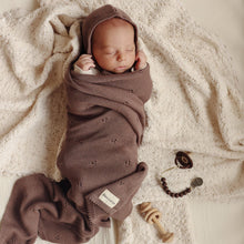 Load image into Gallery viewer, 100% Organic Cotton Pointelle Swaddle Receiving Baby Blanket: Powder Blue