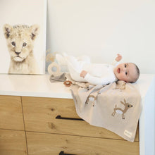 Load image into Gallery viewer, 100% Luxury Cotton Swaddle Receiving Baby Blanket - Deer: Sage