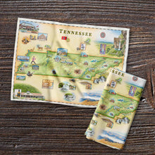 Load image into Gallery viewer, Tennessee Map Kitchen Towel