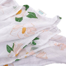 Load image into Gallery viewer, Southern Magnolia Baby Muslin Swaddle Receiving Blanket Breathable and Lightweight