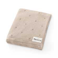 Load image into Gallery viewer, 100% Organic Cotton Pointelle Swaddle Receiving Baby Blanket: Powder Blue