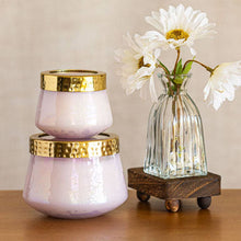 Load image into Gallery viewer, Accent Watercolor Pressed Floral Candle - Blackberry Coconut