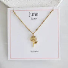 Load image into Gallery viewer, Birth Flower Necklace