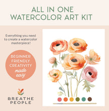 Load image into Gallery viewer, All-In-One Watercolor Paint Set - Ranunculus Blooms