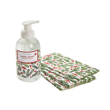 Load image into Gallery viewer, Merry Berry Fraser Fir Scented Foaming Soap with Guest Towels Set