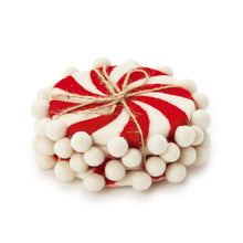 Load image into Gallery viewer, Hand-Crafted Felt Coasters with Pom-Poms