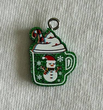 Load image into Gallery viewer, Vintage White Hobnail Candle with Winter/Holiday-Theme Charm: Balsam Fir / Christmas Tree