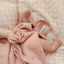 Load image into Gallery viewer, 100% Organic Cotton Pointelle Swaddle Receiving Baby Blanket: Powder Blue