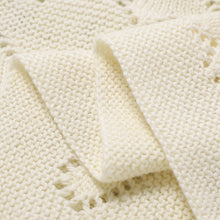 Load image into Gallery viewer, 100% Luxury Cotton Swaddle Receiving Baby Blanket - Heart: Denim Blue