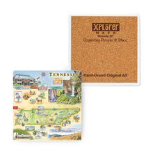 Load image into Gallery viewer, Tennessee State Illustrated Map Ceramic Coasters
