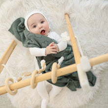 Load image into Gallery viewer, 100% Luxury Cotton Swaddle Receiving Baby Blanket - Heart: Denim Blue
