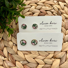 Load image into Gallery viewer, Pretty Little Things Studs - English Garden: Antique Bronze Setting