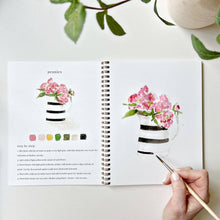 Load image into Gallery viewer, Bouquets watercolor workbook
