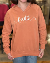 Load image into Gallery viewer, Faith- Hooded V-neck Sweatshirt