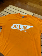 Load image into Gallery viewer, Orange All in for Football Tee
