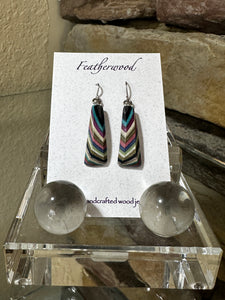 Short Triangle Featherwood Earrings