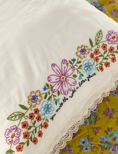 Load image into Gallery viewer, Embroidered Cotton Giving Pillowcase - You make the world better