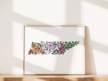 Load image into Gallery viewer, Watercolor Wildflower Tennessee Fine Art Print: 11” x 14”