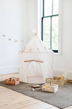 Load image into Gallery viewer, Kids Play Tent Castle with Recycled Fabric - Prints: Blueberry Ivory