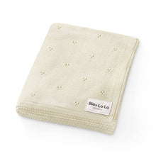 Load image into Gallery viewer, 100% Organic Cotton Pointelle Swaddle Receiving Baby Blanket: Powder Blue