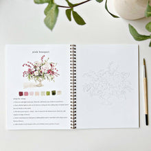 Load image into Gallery viewer, Bouquets watercolor workbook