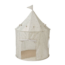 Load image into Gallery viewer, Kids Play Tent Castle with Recycled Fabric - Prints: Blueberry Ivory