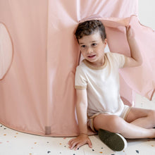 Load image into Gallery viewer, Recycled Fabric Play Tent Castle - Solid Colors: Misty Pink
