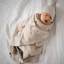 Load image into Gallery viewer, 100% Luxury Cotton Swaddle Receiving Baby Blanket - Deer: Sage