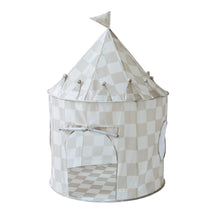 Load image into Gallery viewer, Kids Play Tent Castle with Recycled Fabric - Prints: Blueberry Ivory