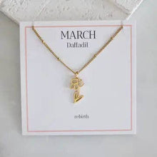 Load image into Gallery viewer, Birth Flower Necklace