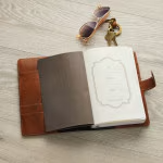 Load image into Gallery viewer, Stand Firm in the Faith Honey-Brown Faux Leather Journal Cover with Magnetic Closure - 1 Corinthians 16:13
