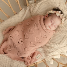 Load image into Gallery viewer, 100% Luxury Cotton Swaddle Receiving Baby Blanket - Heart: Lavender
