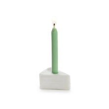 Load image into Gallery viewer, May All Your Wishes Come True Slice of Cake with Candle