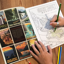 Load image into Gallery viewer, Illustrated Guide to Great Smoky Mountains National Park- Coloring Book