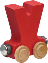 Load image into Gallery viewer, Letter V- Bright Colored Wooden Name Train