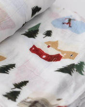 Load image into Gallery viewer, Deluxe Muslin Swaddle Blanket- Winter Village
