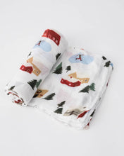 Load image into Gallery viewer, Deluxe Muslin Swaddle Blanket- Winter Village