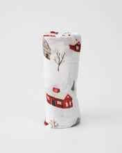 Load image into Gallery viewer, Deluxe Muslin Swaddle Blanket- Winter Village