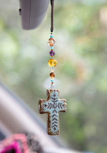 Load image into Gallery viewer, Blessed Artisan Cross Car Charm