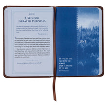 Load image into Gallery viewer, Be Strong and Steadfast Brown Faux Leather Daily Devotional