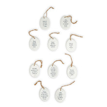 Load image into Gallery viewer, Sweet Sentiment Oval Ornaments